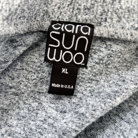 Clara Sunwoo Longline Cardigan Sweater XL Heather Grey - Picture 6 of 8